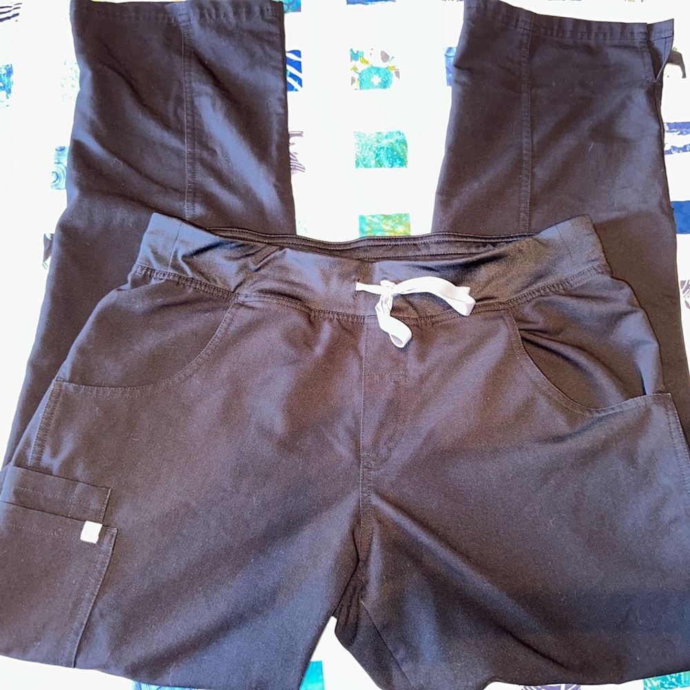 Figs Kade Black Scrub Pants